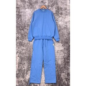 Reigning Champ Sweatsuit Small Mens Light Blue Relaxed Fit Fleece Set